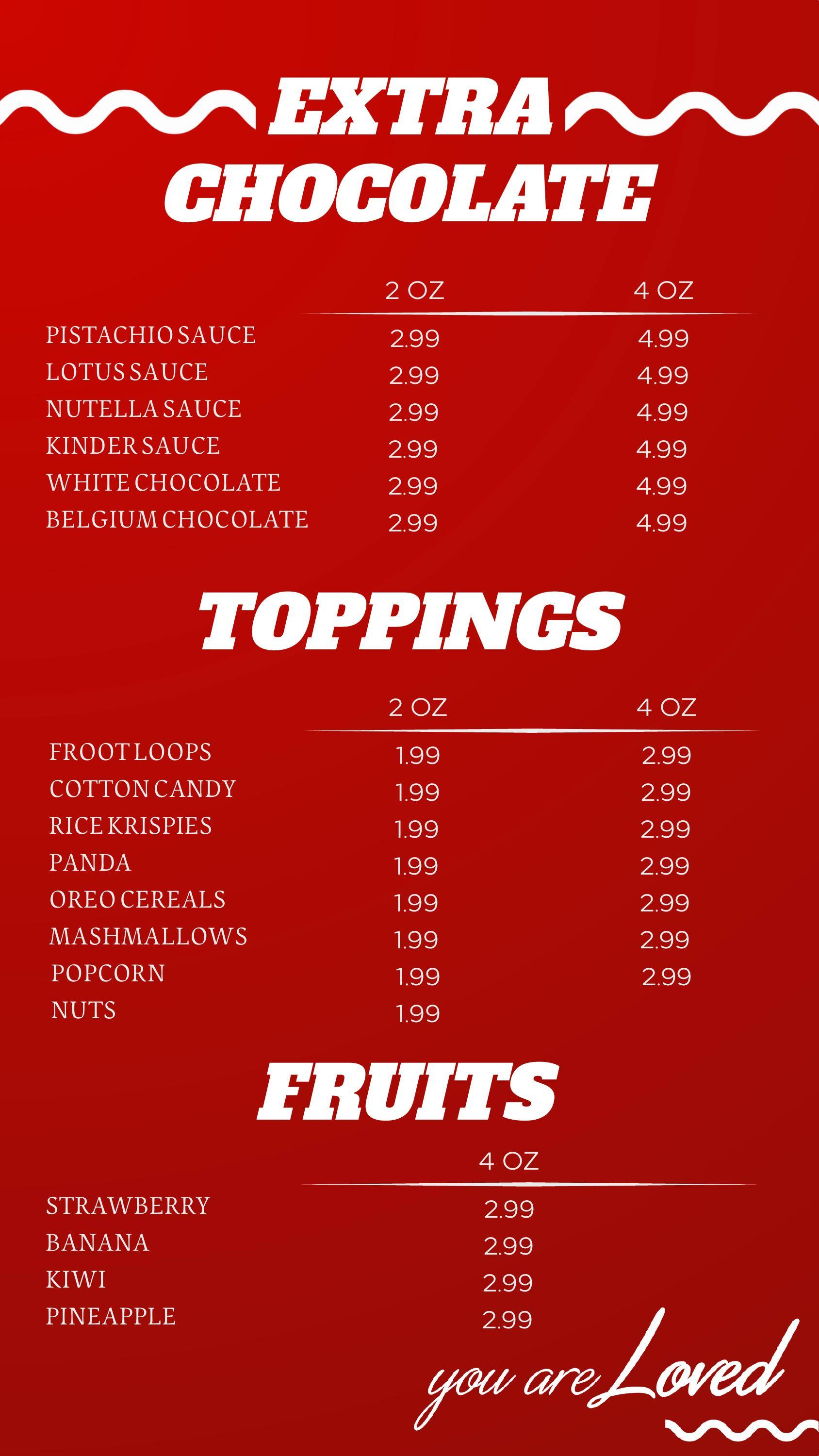 Extras & Toppings
